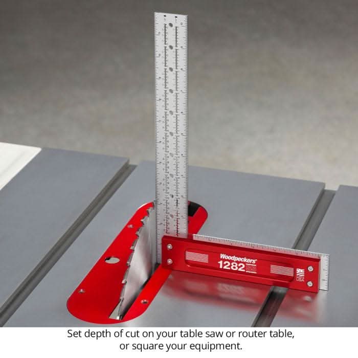 Woodpeckers SSSQ-150-24 Stainless Steel Square, 150mm w/ Rack-It