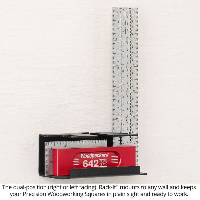Woodpeckers SSSQ-150-24 Stainless Steel Square, 150mm w/ Rack-It