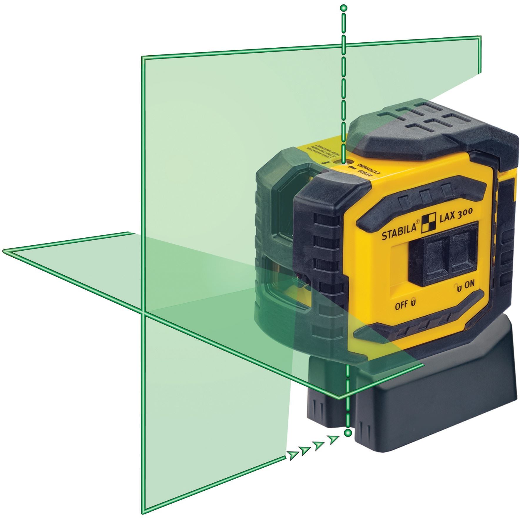 Stabila 03185 LAX300G Green Beam Cross Line Plus Plumb Dots Laser Level (PROMO)