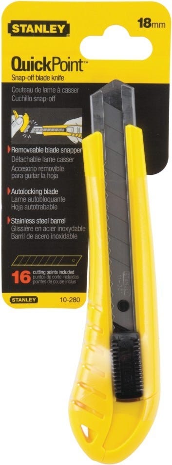 Stanley 10-280 6-3/4" 18Mm Standard Snap-Off Knife