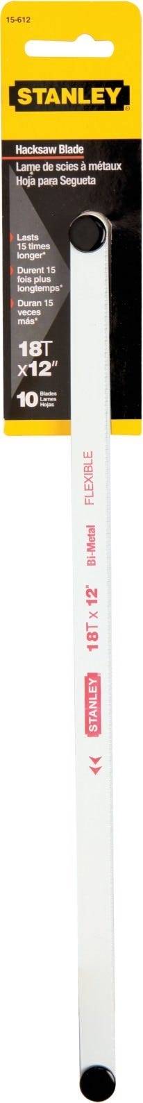 Stanley 15-612 12" Blade Length x 18 Teeth Per Inch Bi-Metal Hacksaw Blade 15-600 Series
