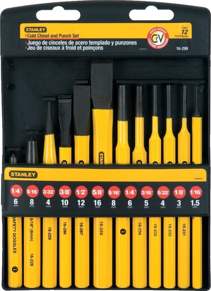 Stanley 16-299 12 Piece Punch & Chisel Kit