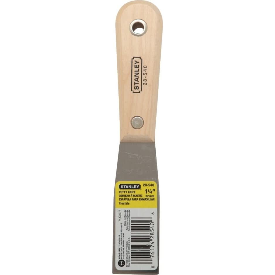 Stanley 28-540 1-1/4" Wood Handle Putty Knife
