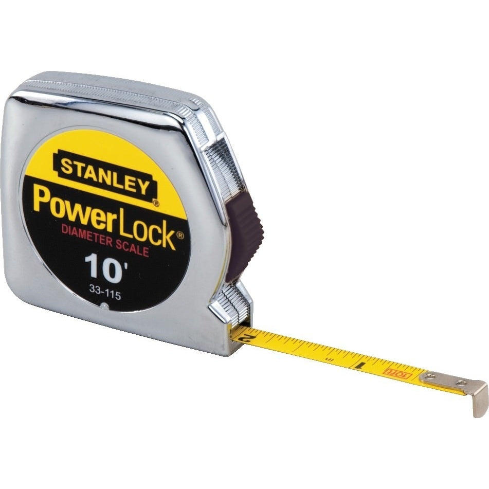 Stanley 33-115 10' x 1/4" PowerLockPocket Tape Rule with Diameter Scale