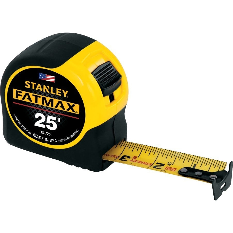 Stanley 33-725 25' x 1-1/4" FatMaxTape Rule Reinforced with Blade ArmorCoating