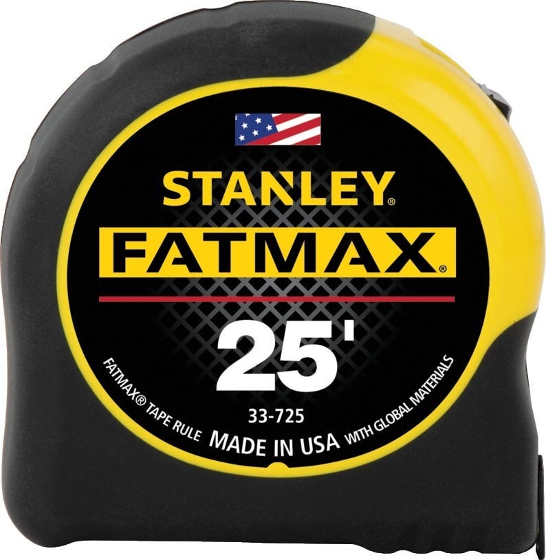 Stanley 33-725 25' x 1-1/4" FatMaxTape Rule Reinforced with Blade ArmorCoating