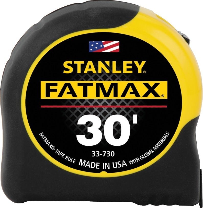 Stanley 33-730 30' x 1-1/4" FatMaxTape Rule Reinforced with Blade ArmorCoating