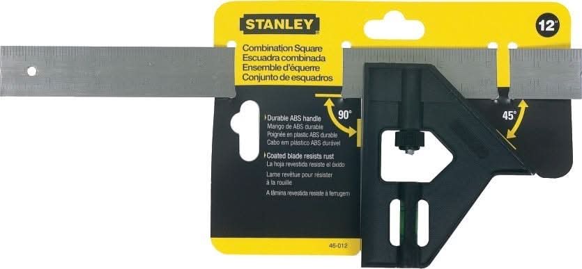 Stanley 46-012 12" Plastic Handle Combination Square (English)