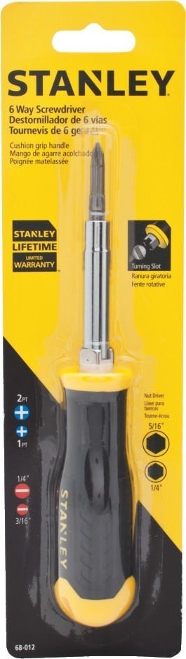 Stanley 68-012 6-Way Screwdriver