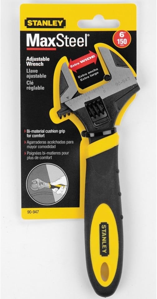 Stanley 90-947 6" MaxSteelAdjustable Wrench