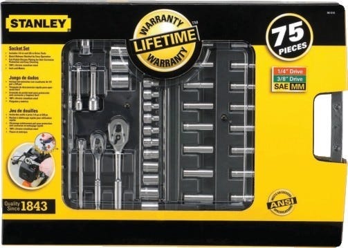 Stanley 96-010 75-Piece Mechanic Tool Set