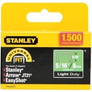 Stanley TRA205T 1,000 Units 5/16" Light Duty Staples