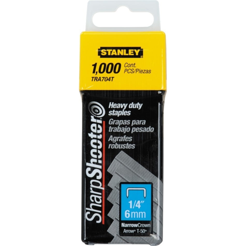 Stanley TRA704T 1,000 Units 1/4" Heavy Duty Staples