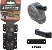 StealthMounts Bench Belts Black, 6-Pack