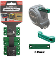 StealthMounts Bench Belts Green, 6-Pack