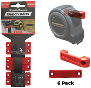 StealthMounts Bench Belts Red, 6-Pack