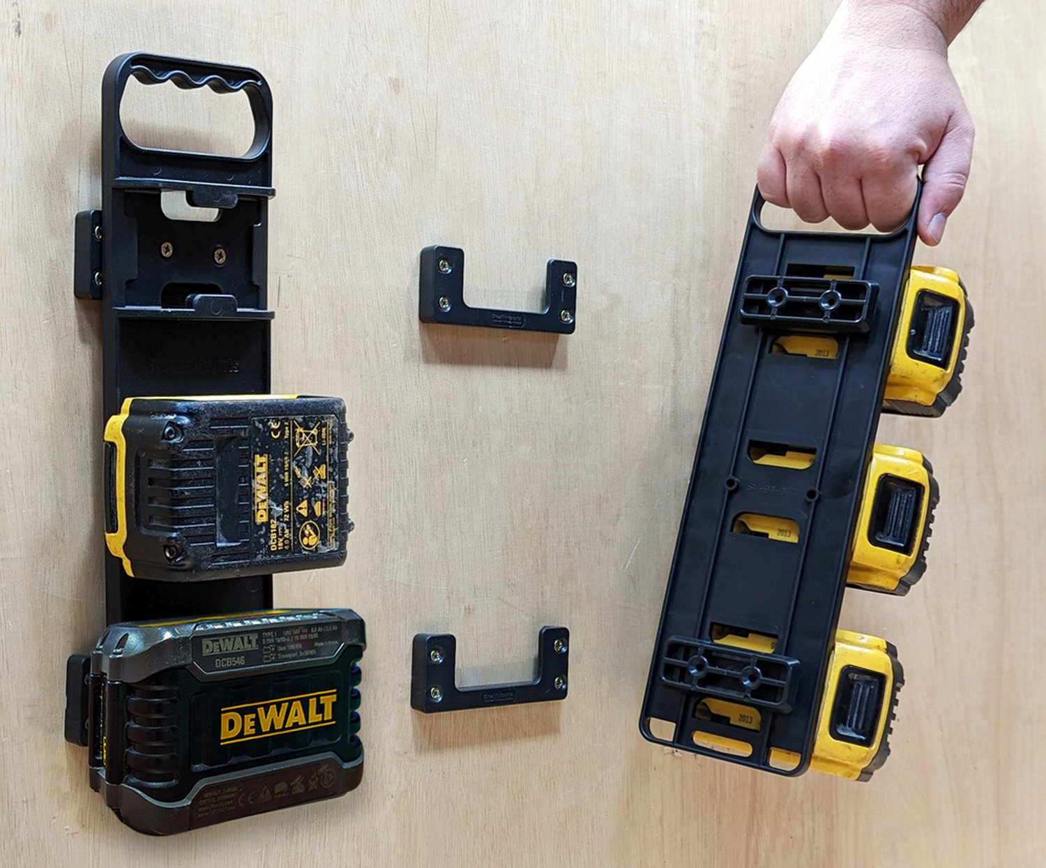 StealthMounts Battery Holder with Handle For DeWalt Batteries