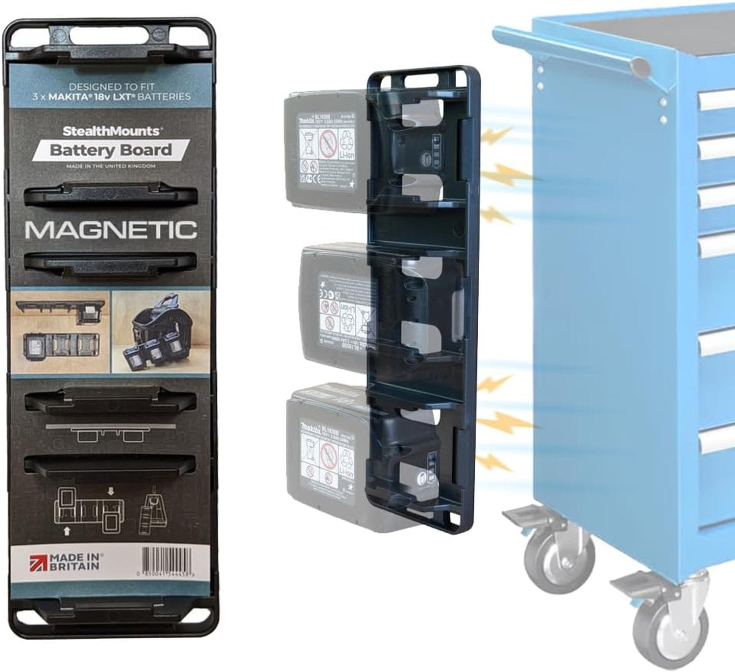StealthMounts Magnetic Battery Holder for Makita 18V Batteries