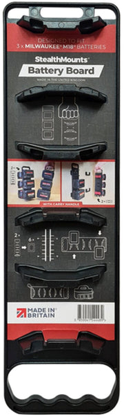 StealthMounts Battery Holder with Handle for Milwaukee M18 Batteries