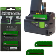 StealthMounts Magnetic Bit Holder for Festool 18V Tools Green, 2-Pack