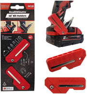 StealthMounts 45° Magnetic Bit Holder for Milwaukee M18 Tools, 2-Pack
