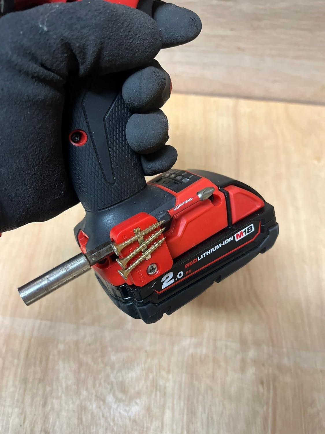 StealthMounts Stubby Magnetic Bit Holder for Milwaukee M18 Tools, 3-Pack