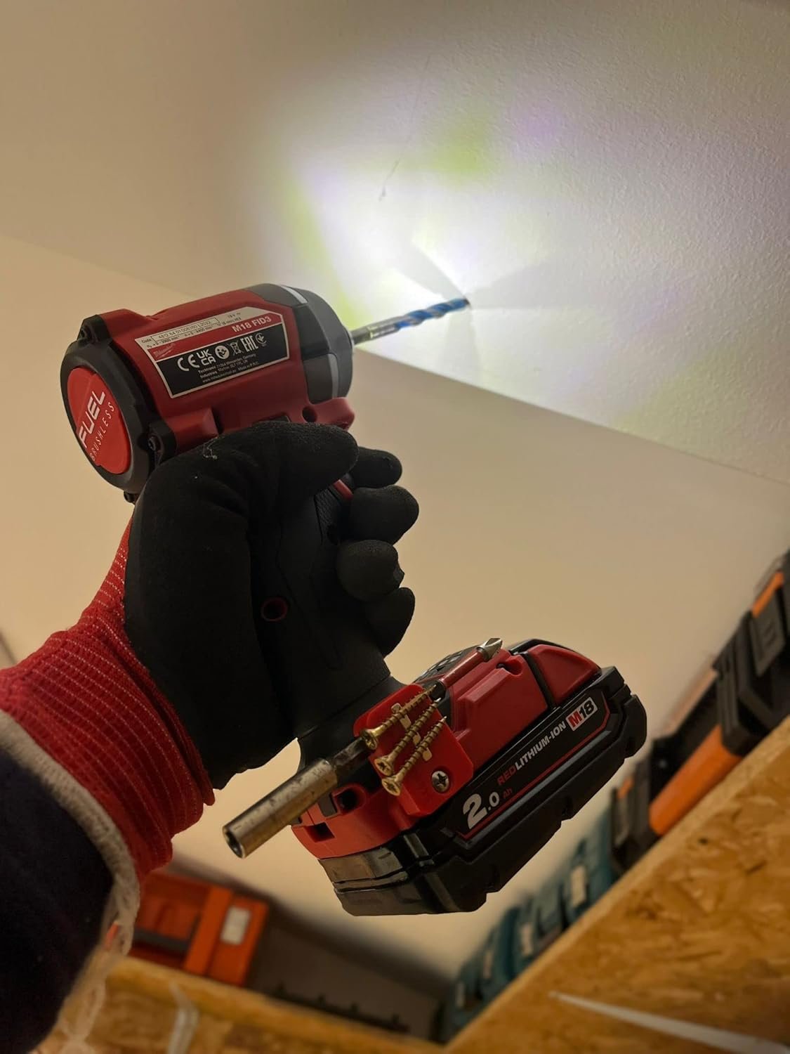 StealthMounts Stubby Magnetic Bit Holder for Milwaukee M18 Tools, 3-Pack