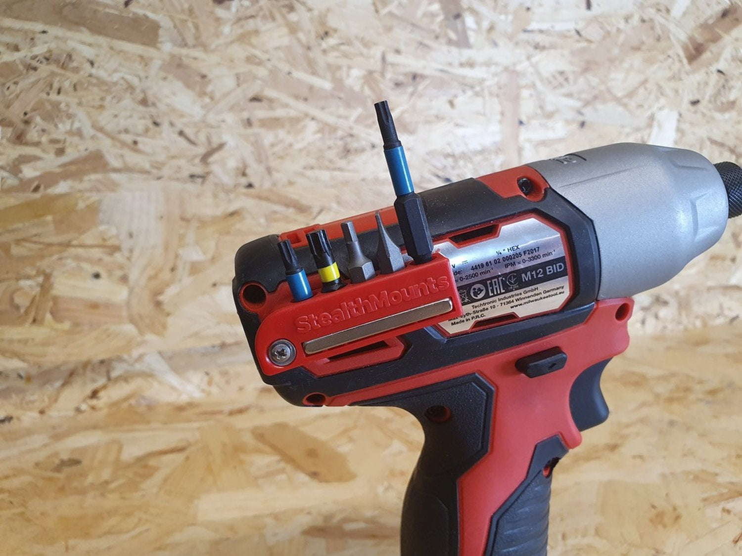 StealthMounts Magnetic Bit Holder for Milwaukee M12 Tools, 2-Pack