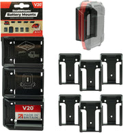 StealthMounts Battery Mounts for Craftsman V20 Black, 6-Pack