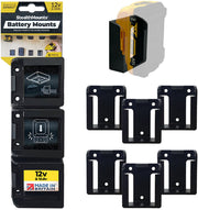 StealthMounts Battery Mounts for DeWALT 10.8V / 12V Black, 6-Pack