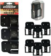 StealthMounts Battery Mounts for AEG & Ridgid Black, 6-Pack