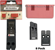StealthMounts Bin Buddy Black, 8-Pack