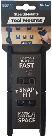 StealthMounts Tool Mounts for Bosch 18V Black, 4-Pack