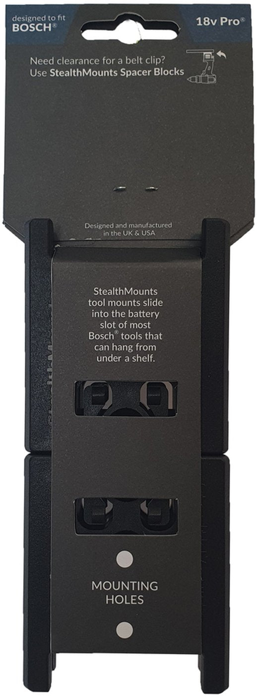 StealthMounts Tool Mounts for Bosch 18V Black, 4-Pack