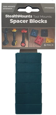 StealthMounts Tool Mount Spacer Blocks Teal, 6-Pack