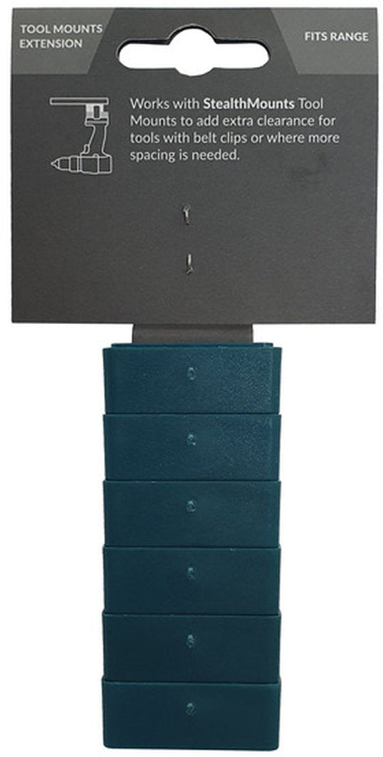 StealthMounts Tool Mount Spacer Blocks Teal, 6-Pack
