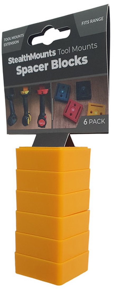StealthMounts Tool Mount Spacer Blocks Yellow, 6-Pack