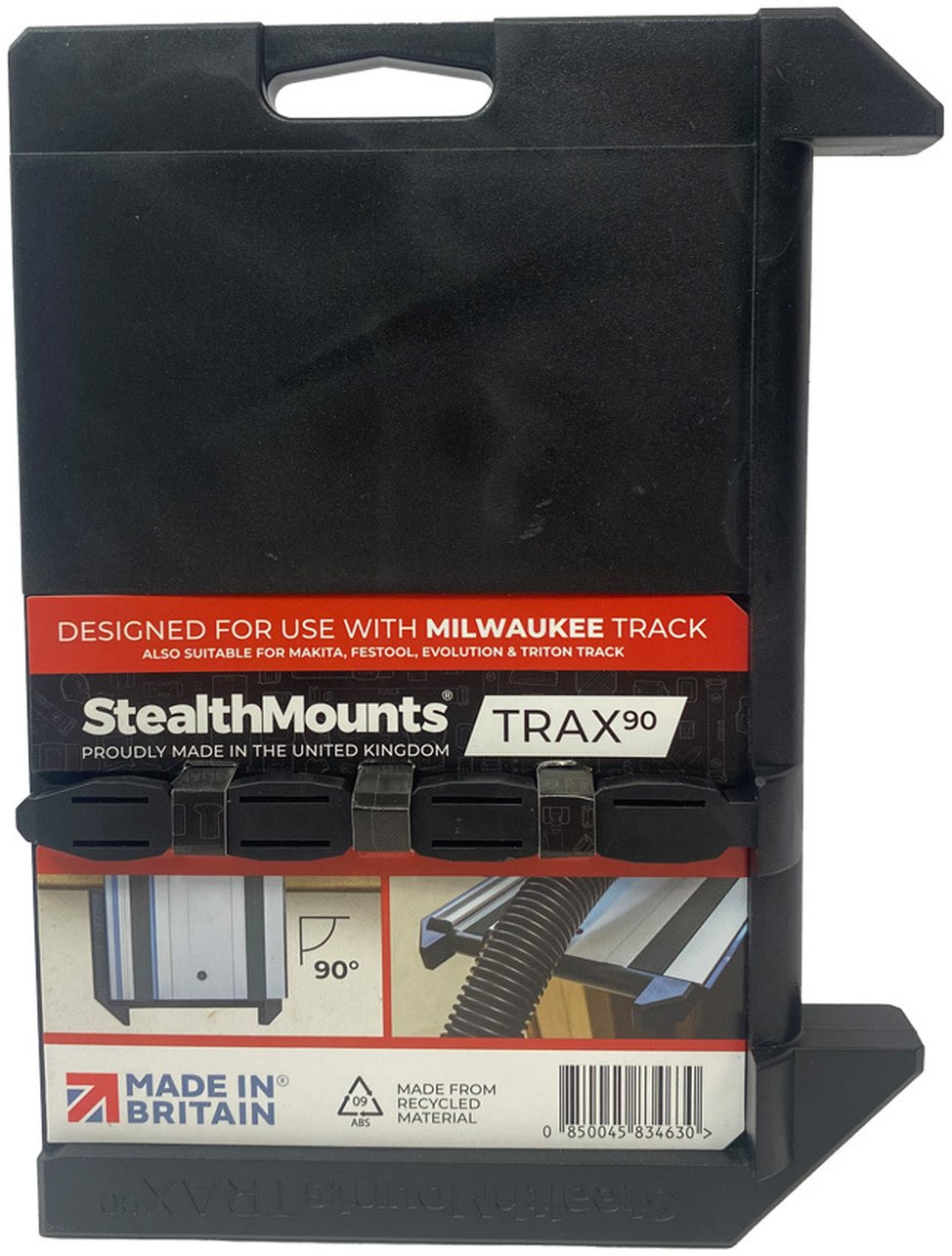 StealthMounts Trax90 Track Saw Square for Milwaukee