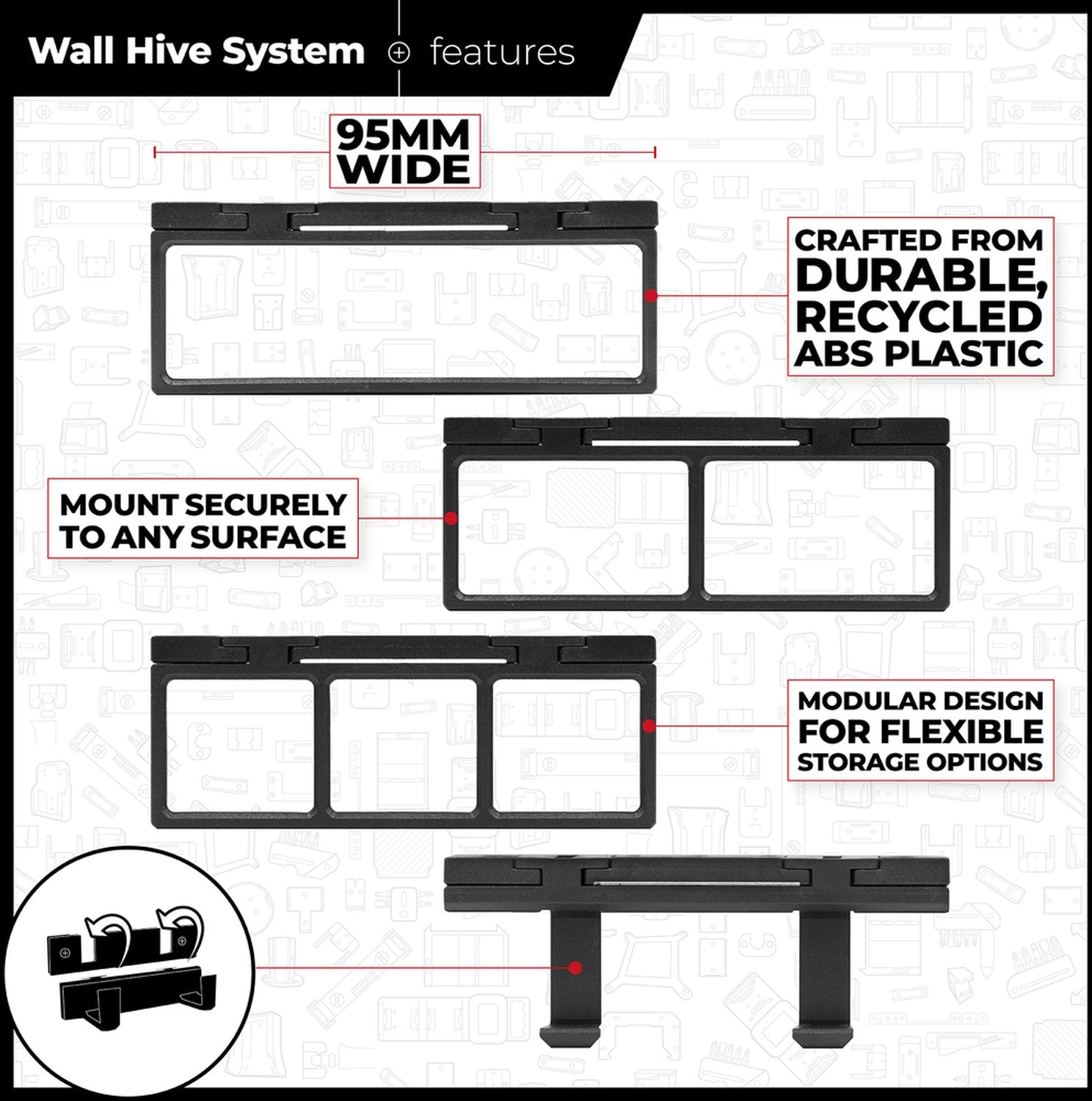 StealthMounts Wall Hive System Set , 4-Pack
