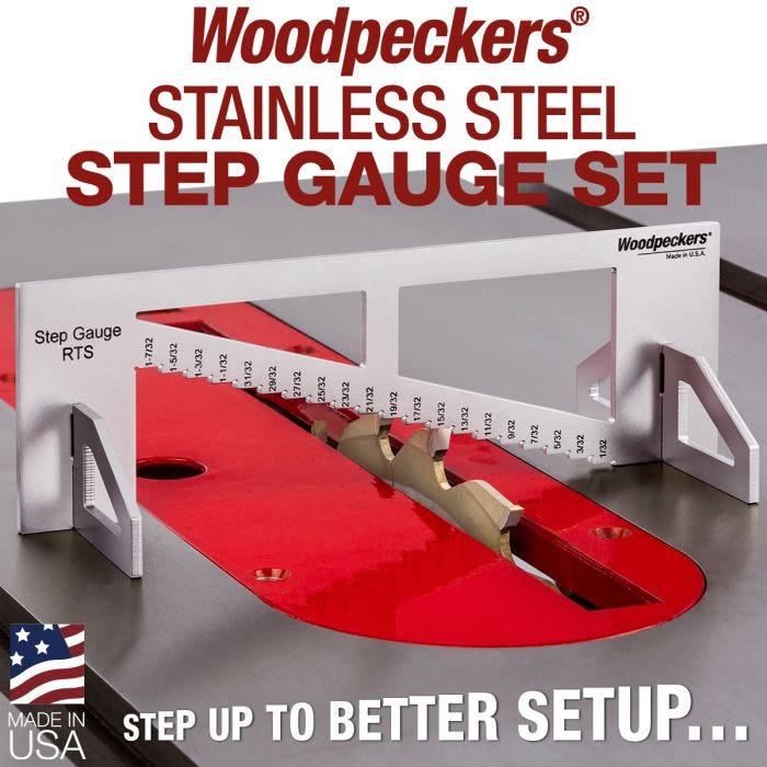 Woodpeckers STEPGSET-24 Stainless Steel Step Gauge Set