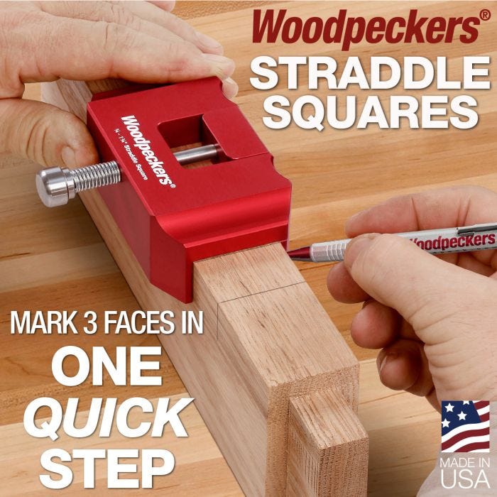 Woodpeckers STRDSQ34-24 Straddle Square 2024 - 3/4 in.