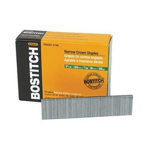 Stanley Bostitch SX50351-1/4G 3,000-Qty. 1-1/4" Leg 18-Gauge 7/32" Narrow Crown Finish Staples