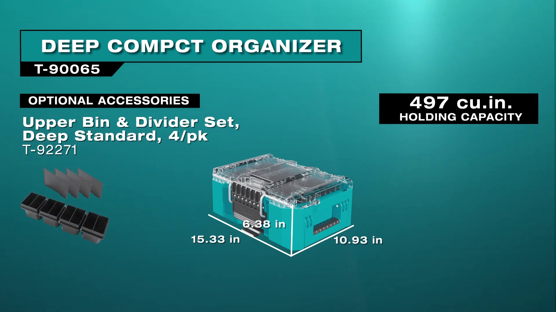 Makita T-90065 MAKTRAK Deep Compact Organizer