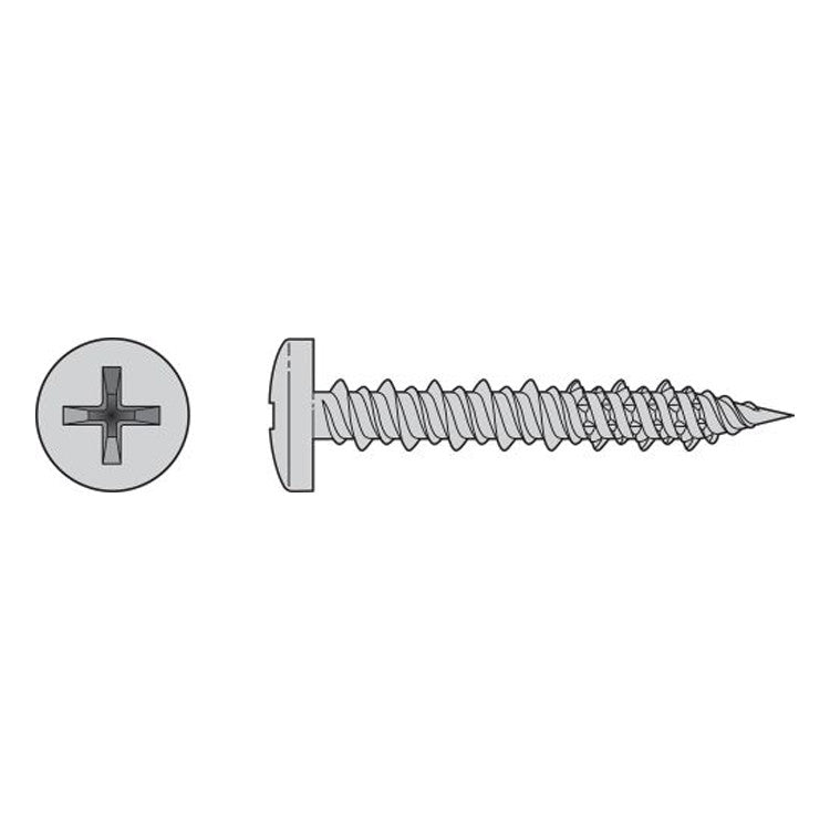 Simpson Strong-Tie T08J075PXC Marine Screw, Pan Head,  #8 x 3/4-in. #2 Phillips Drive, Type 316, 100-Pack