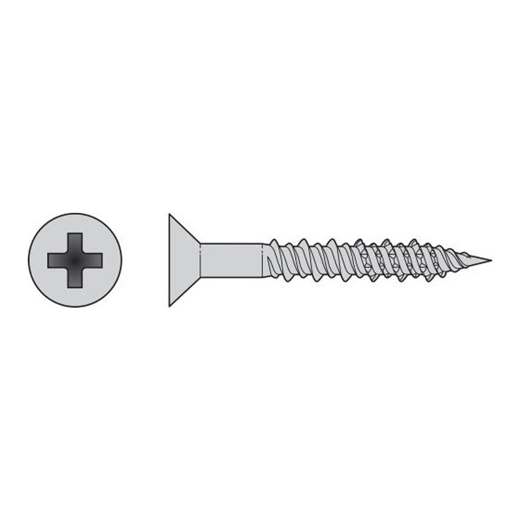 Simpson Strong-Tie T08J150FXM Marine Screw, Flat Head,  #8 x 1-1/2-in. #2 Phillips Drive, Type 316, 1000-Pack