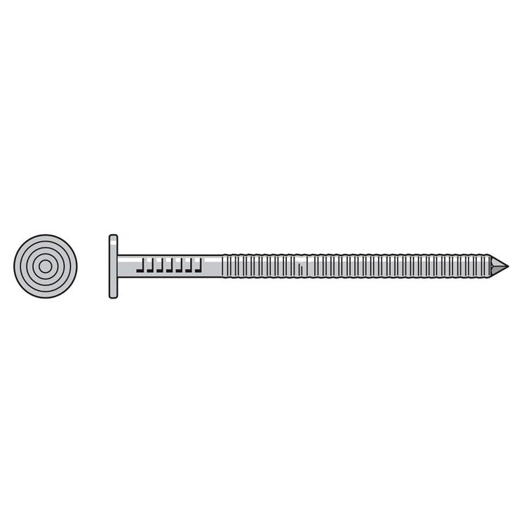 Simpson Strong-Tie T5KR5B Premium Siding Nail,  1-3/4-in. x 5/32-in. Head Dia., Type 316 Stainless Steel, 25-lb.