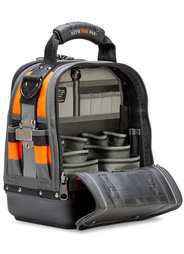 Veto Pro Pac Tech MCT Hi-Viz orange Compact Fully Featured Service, Repair and Install Tool Bag