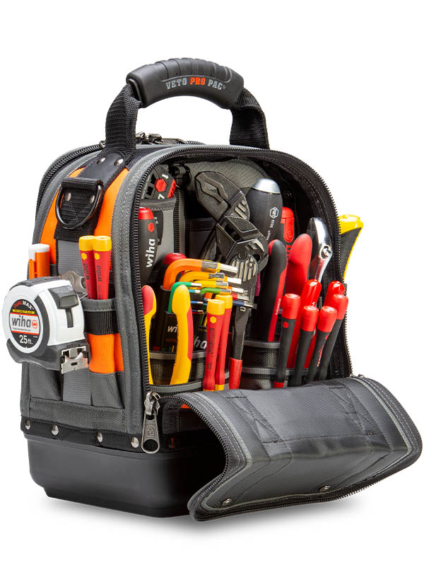 Veto Pro Pac Tech MCT Hi-Viz orange Compact Fully Featured Service, Repair and Install Tool Bag