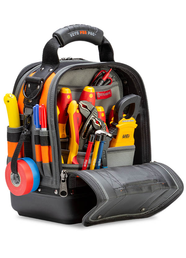 Veto Pro Pac Tech MCT Hi-Viz orange Compact Fully Featured Service, Repair and Install Tool Bag