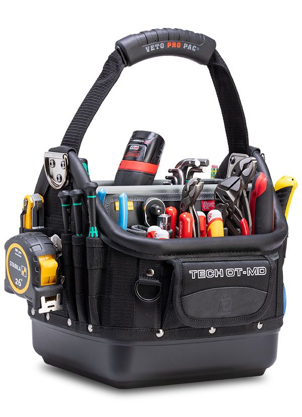 Veto Pro Pac TECH OT-MD BLACKOUT Compact Open-Top Tool Bag